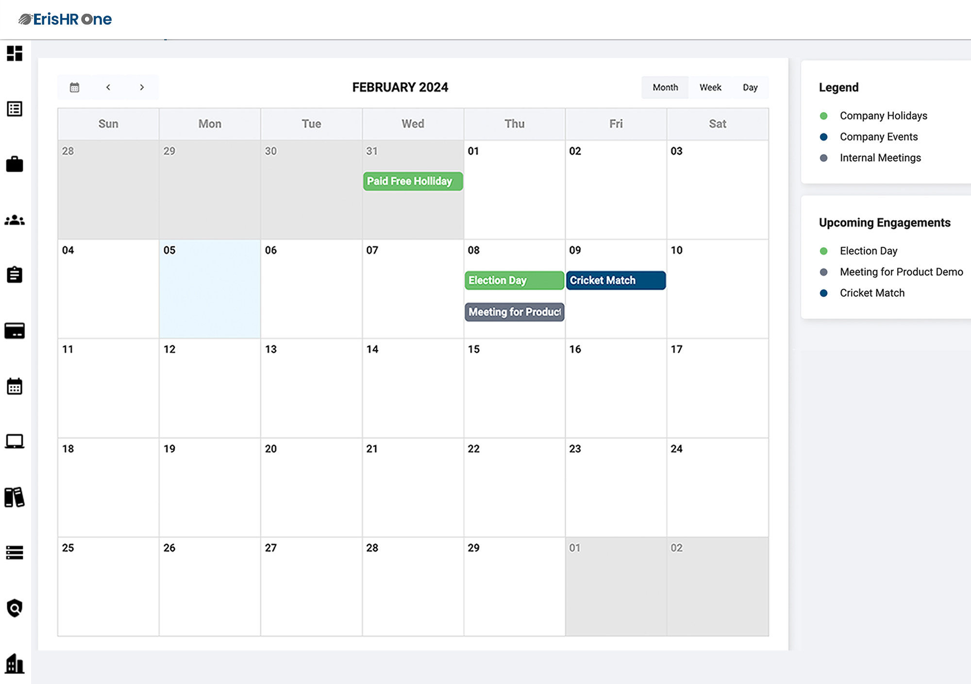 screenshot of ErisHR One